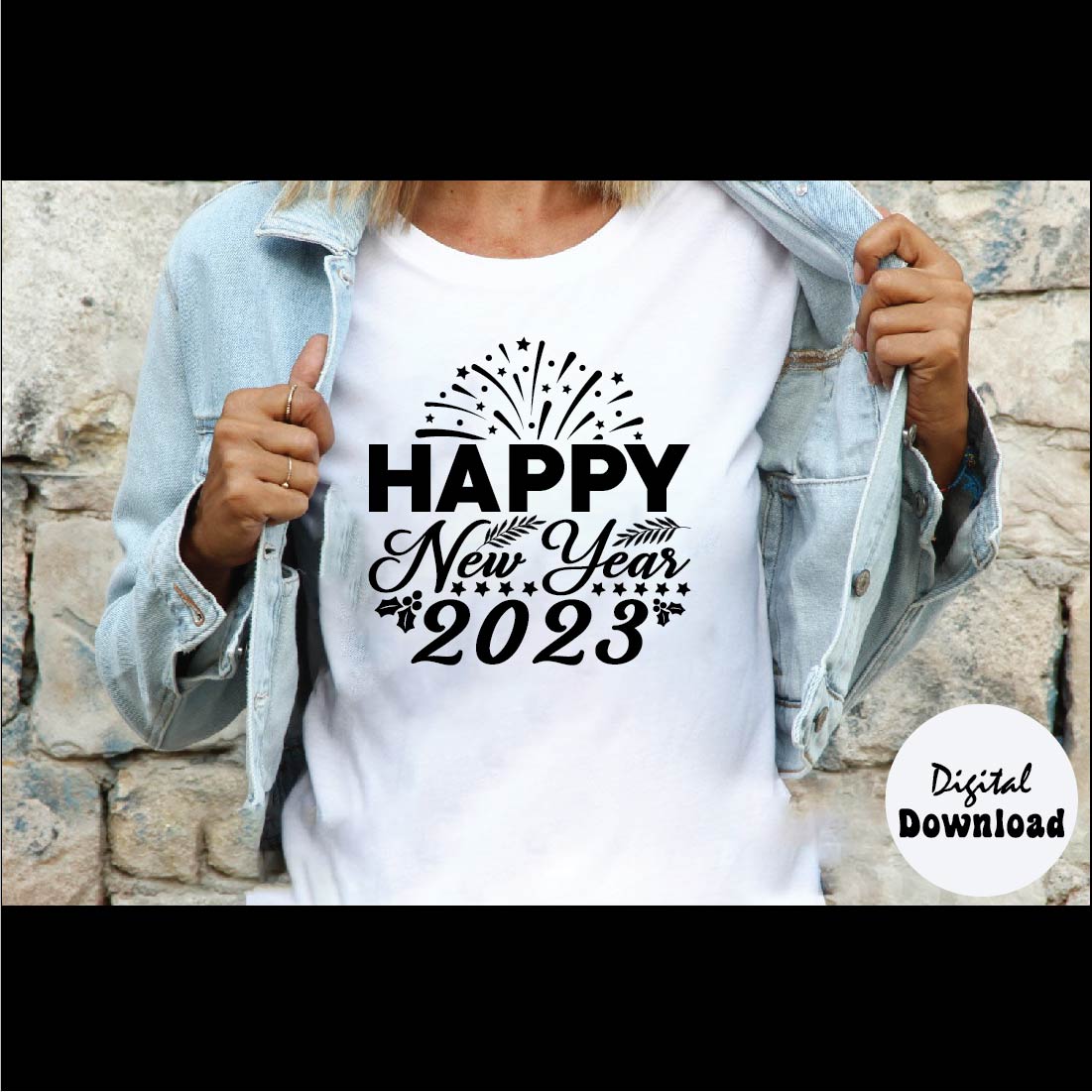 Happy New Year Svg Bundle cover image.