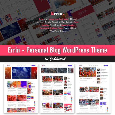 Errin - Personal Blog WordPress Theme.