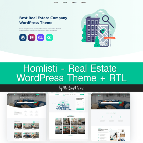 Homlisti – Real Estate WordPress Theme + RTL.