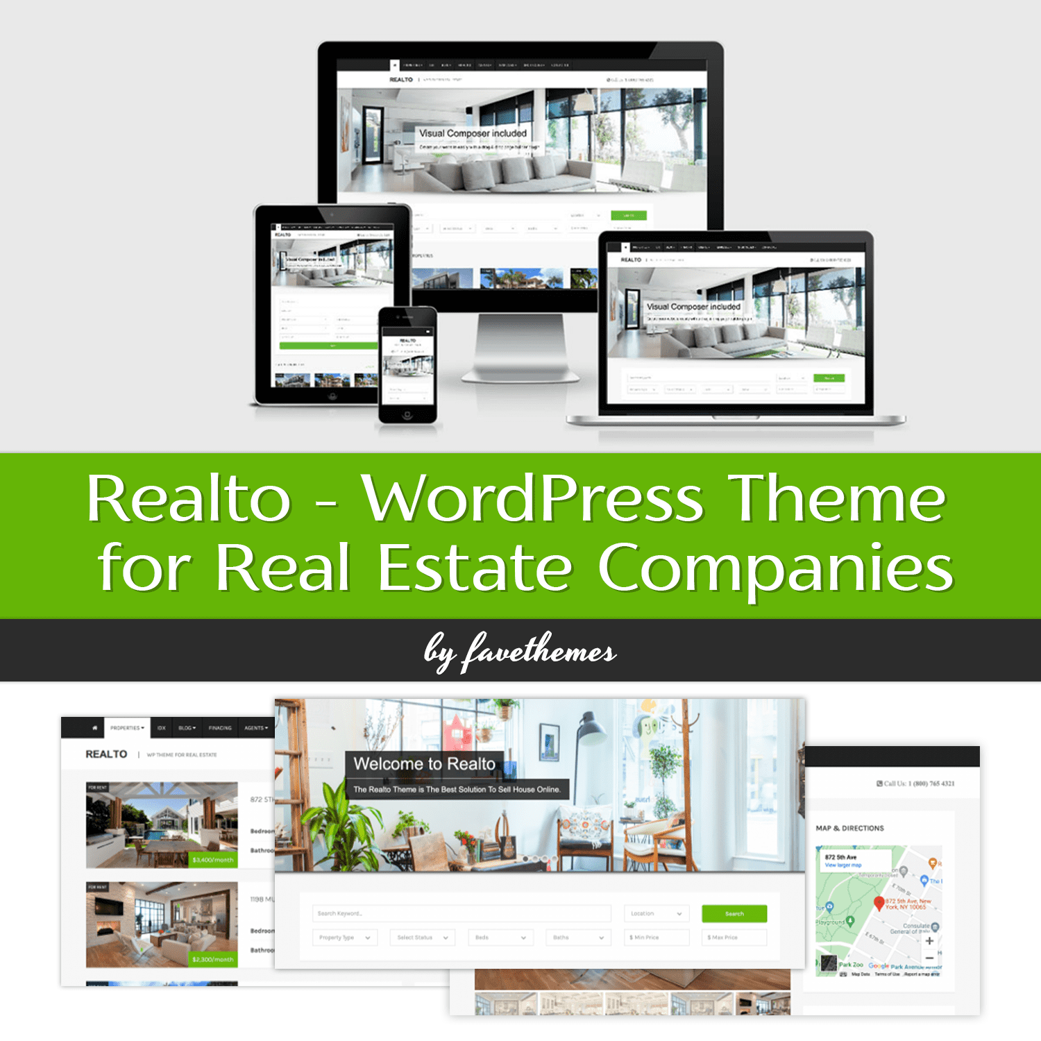 Realto - WordPress Theme for Real Estate Companies cover.