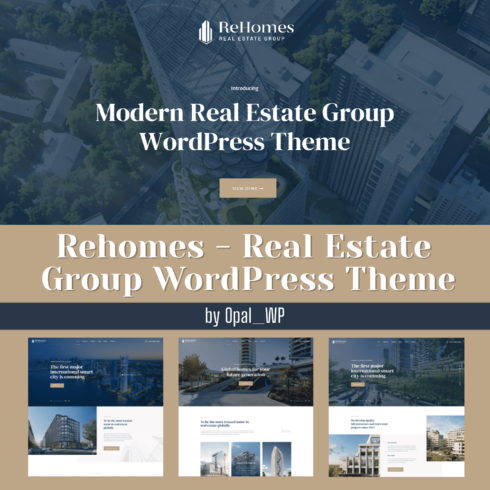 Rehomes - Real Estate Group WordPress Theme.