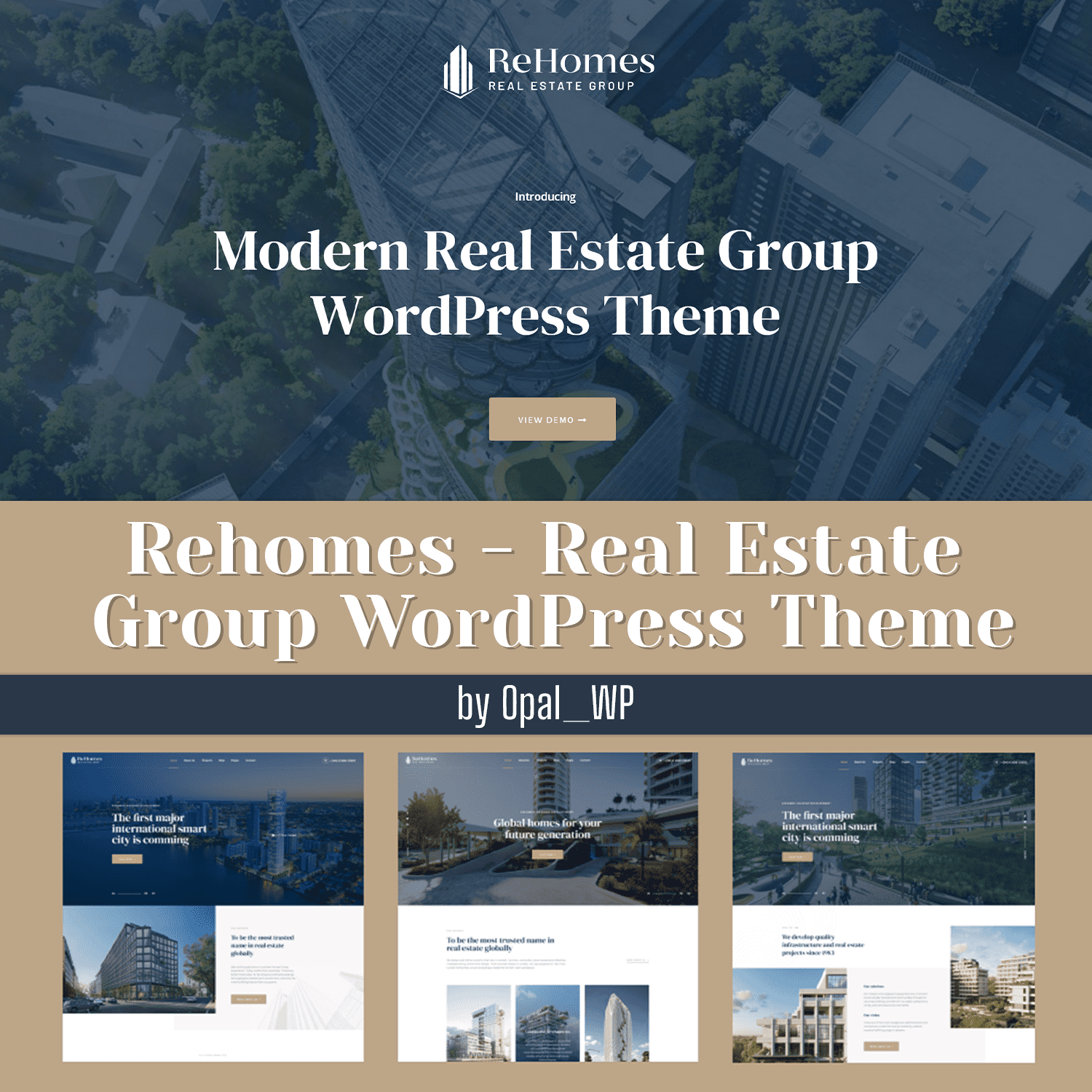 Rehomes - Real Estate Group WordPress Theme.