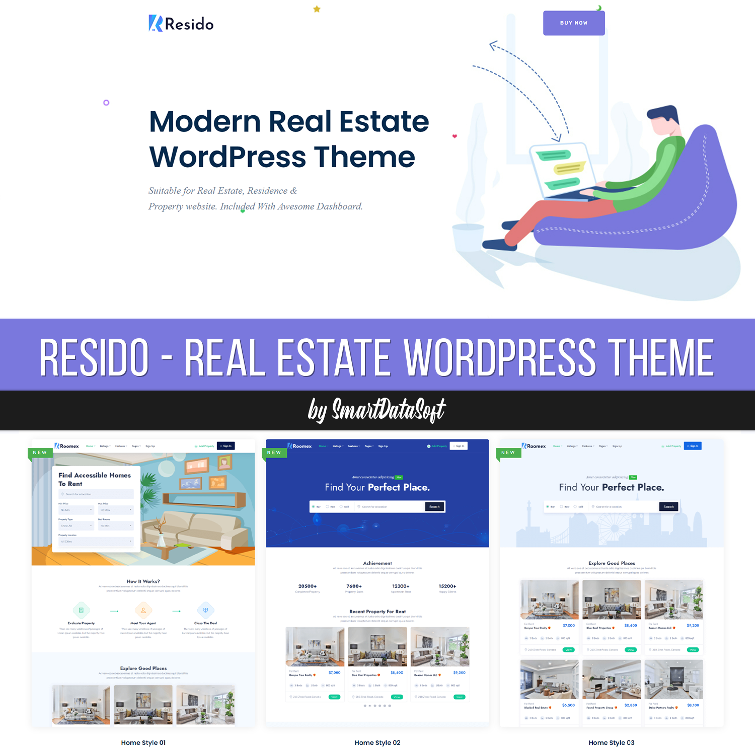 Resido - Real Estate WordPress Theme cover.
