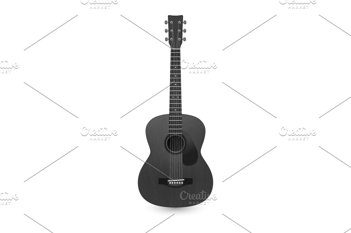 Nice matte black guitar with a black spot.