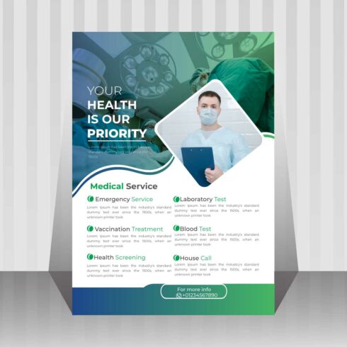 Medical flyer image with exquisite design