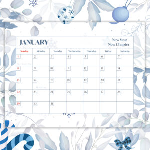Free Printable January Calendar – MasterBundles
