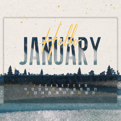 Free Vintage January Calendar – MasterBundles