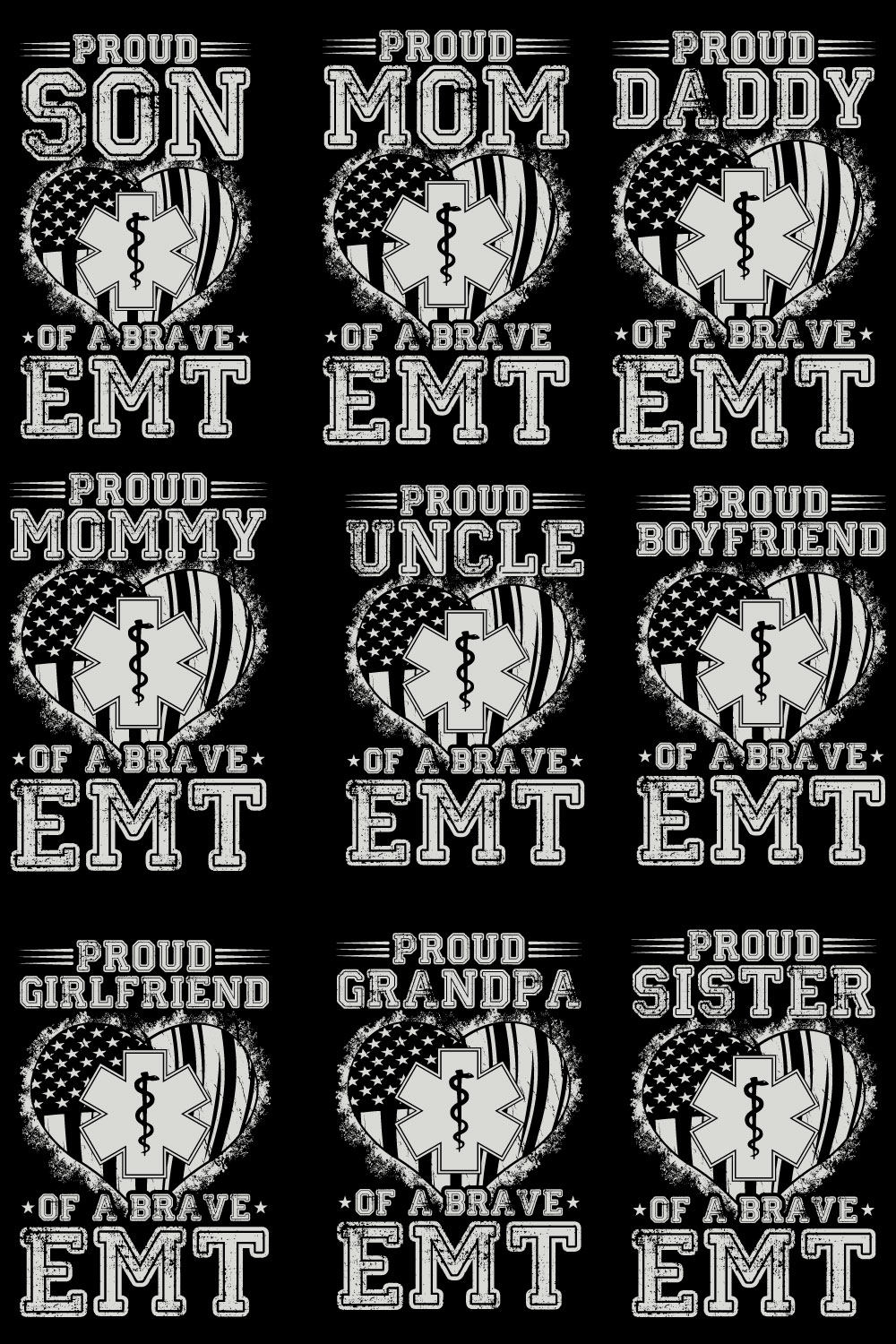 Paramedic T-shirt EMT SVG Design pinterest image.