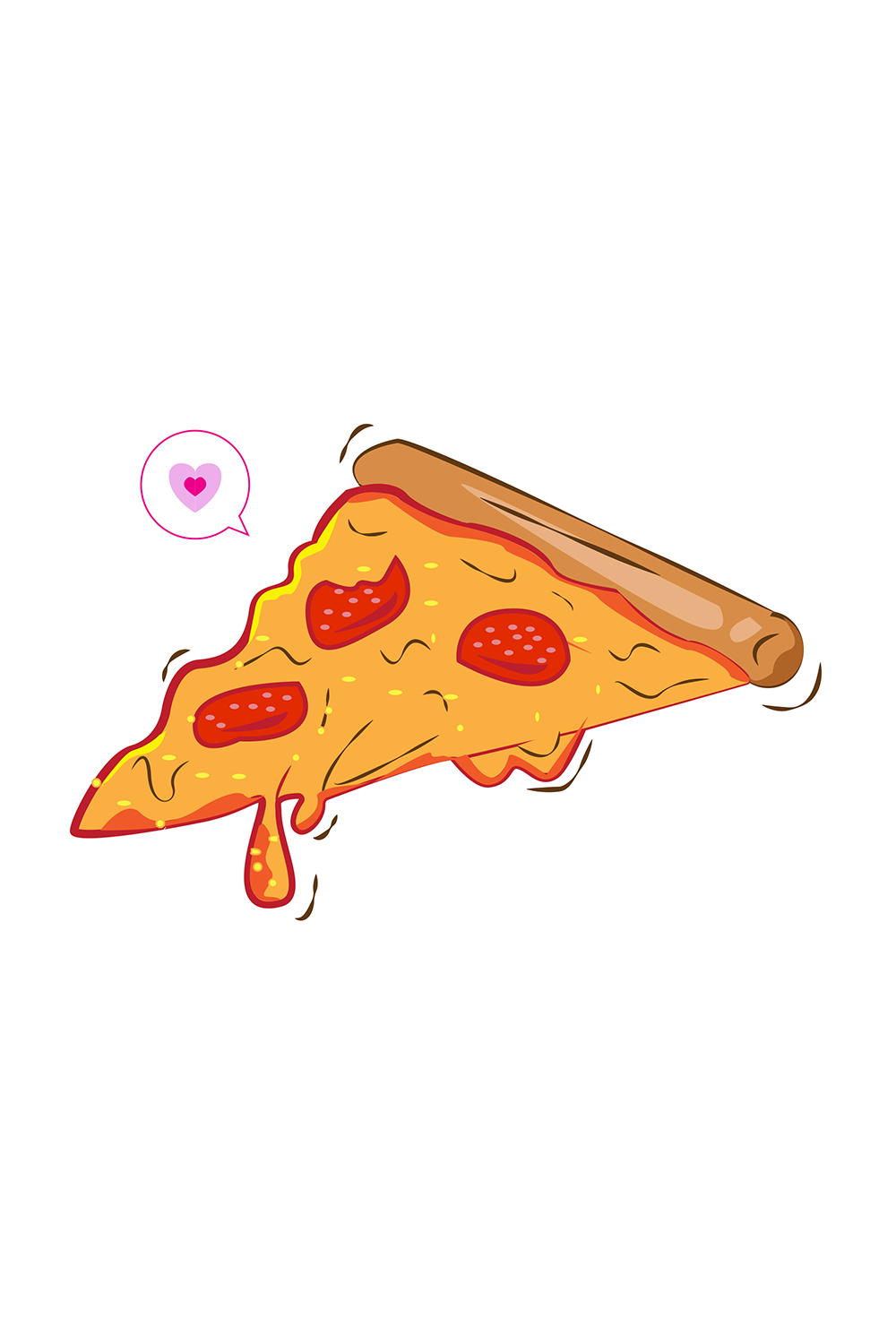 Pizza Logo Illustration Art Design pinterest image.