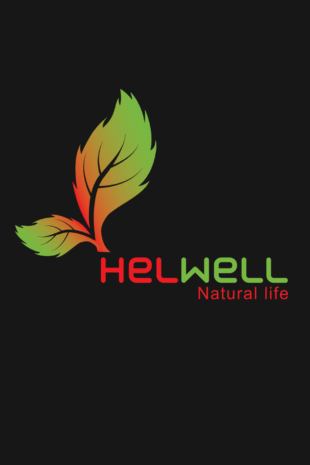 Helwell Natural Logo Design pinterest image.