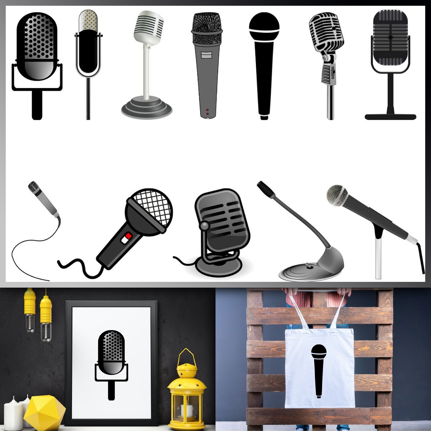 Microphone Vector Illustration cover.