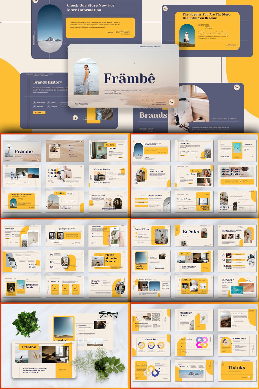Frambe - Creative Brands Keynote pinterest image preview.