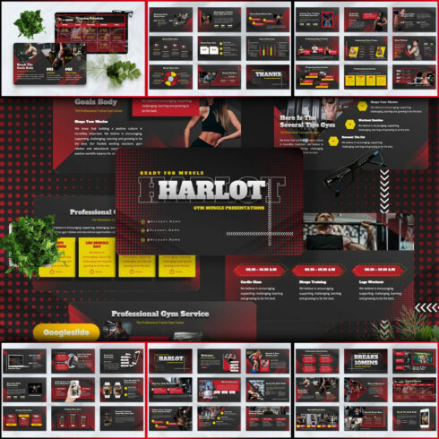 Harlot - Gym Muscle Google Slide main image preview.