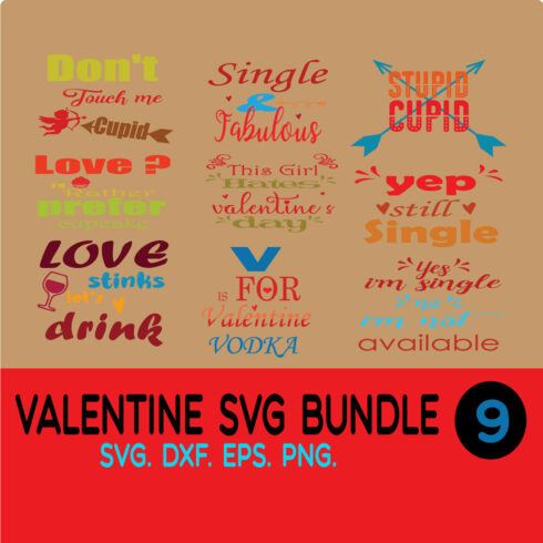 Valentine SVG Bundle main cover.