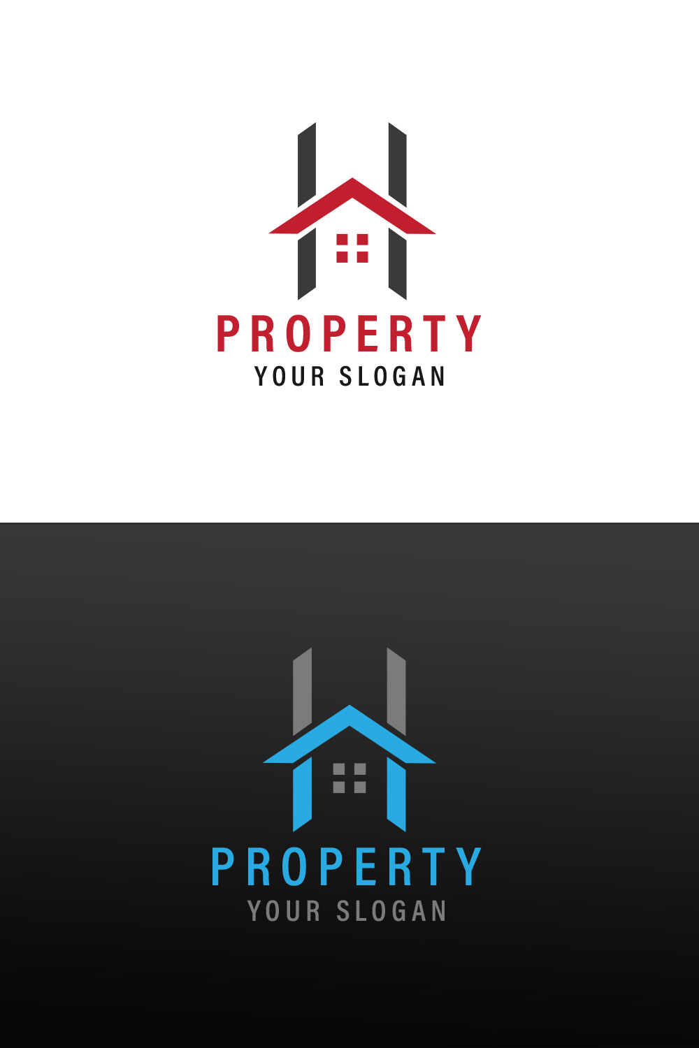 Letter H Real Estate Logo pinterest image.