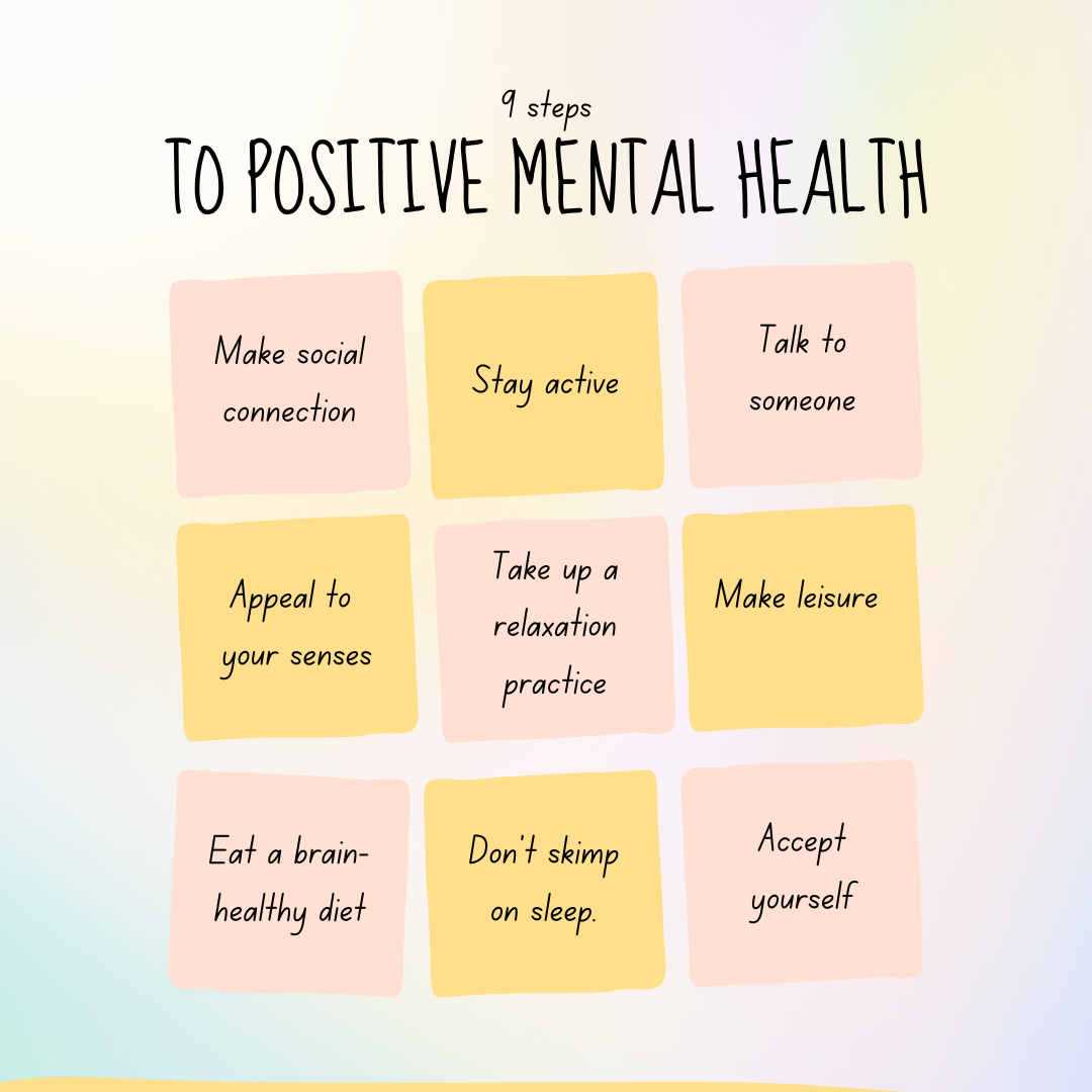 Positive Mental Health Social Media Posts Design preview image.
