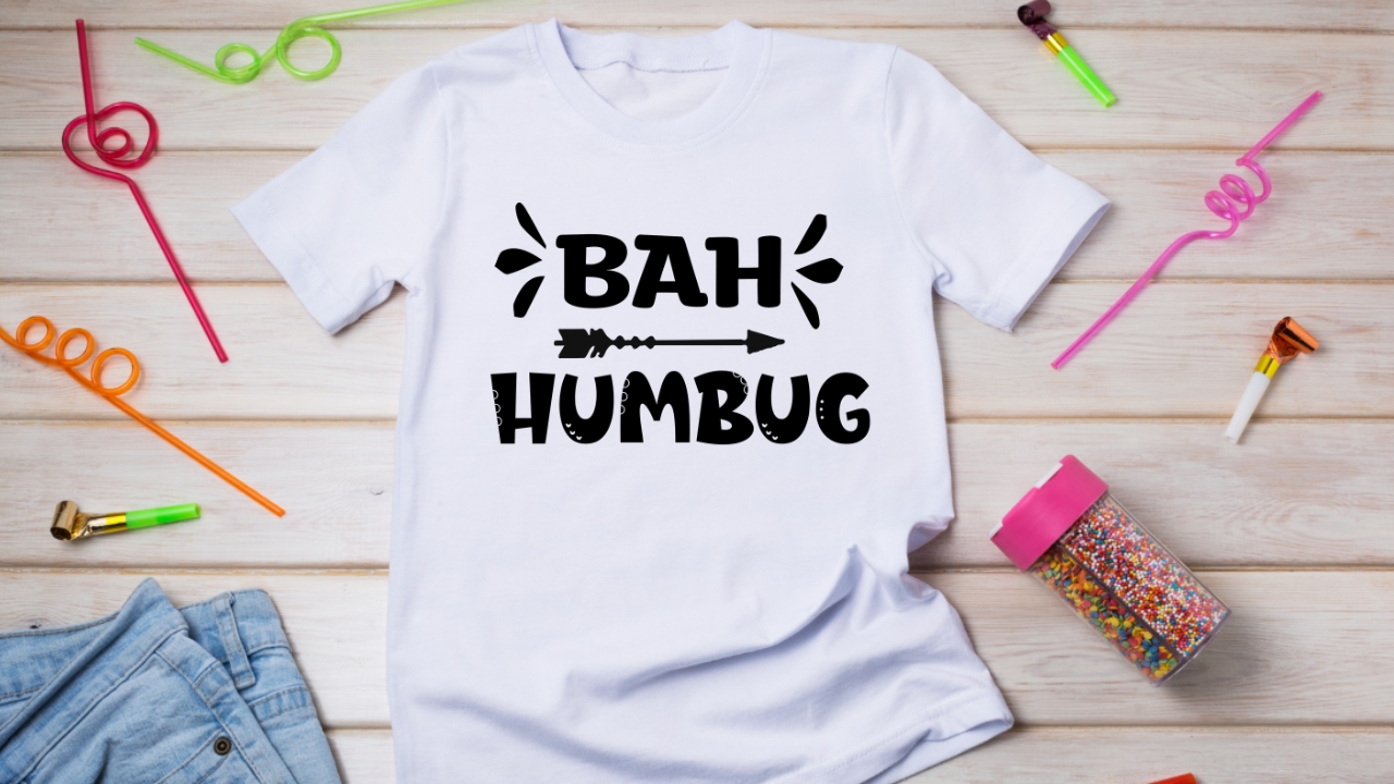 T-shirt Bah Humbug Design preview image.