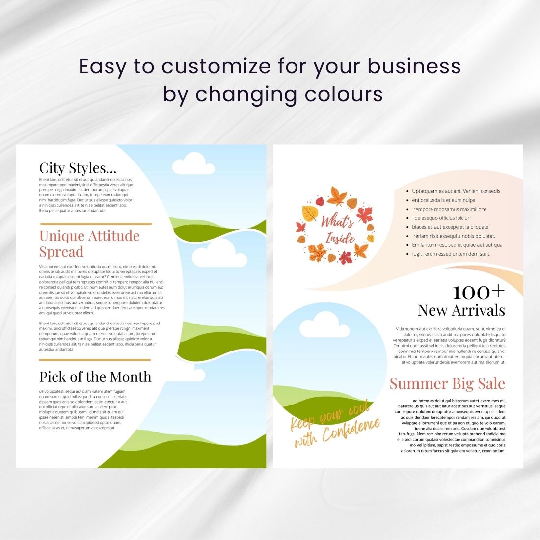 Canva Newsletter Template For Models and Fashion easy to customize.