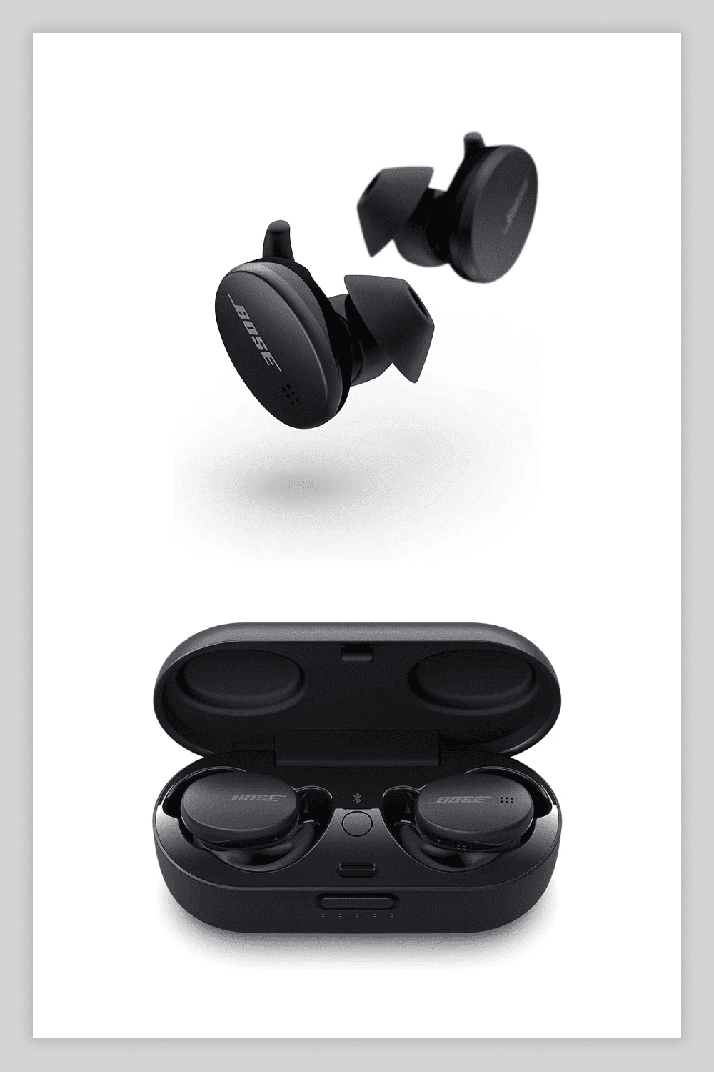Black Bose Sport Earbuds.