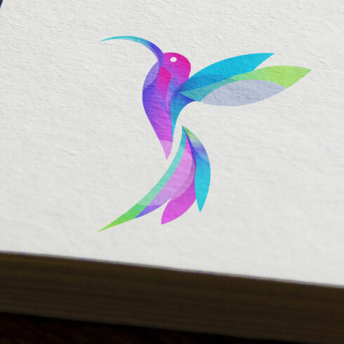 Beautiful image of a logo with a hummingbird