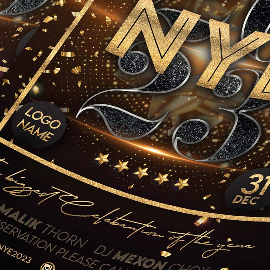 New Year Event Flyer Design preview image.