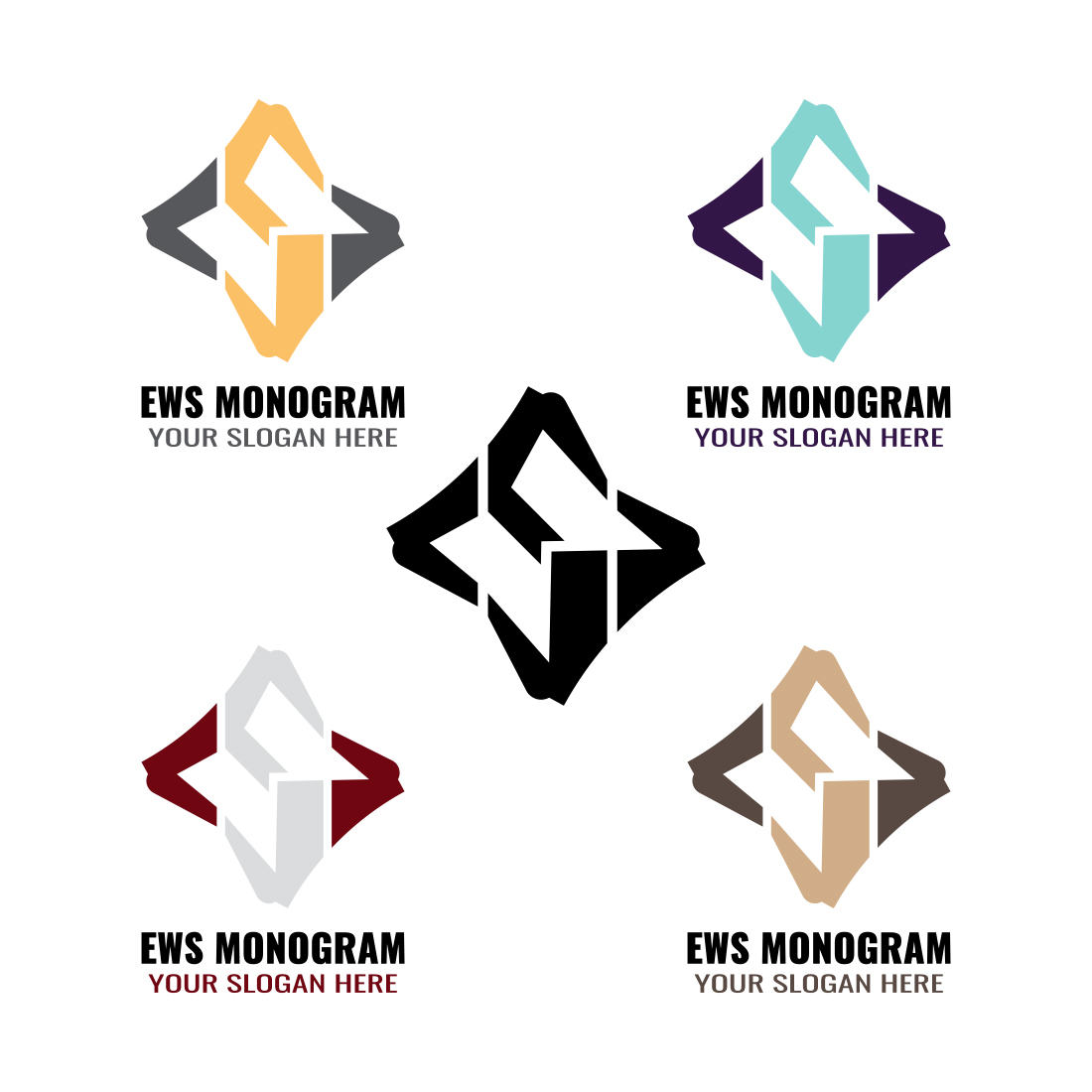 EWS Monogram Letter Logo Design cover image.