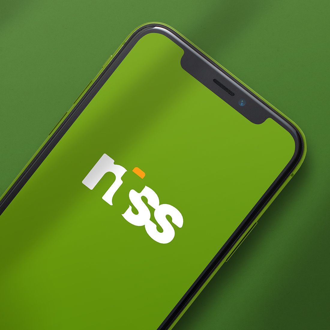 Lettering Ntss Logo White Mockup Smartphone Design preview image.