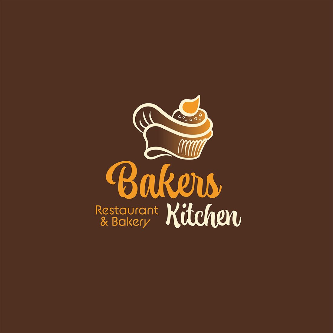 Bakers Kitchen Logo with brown background.