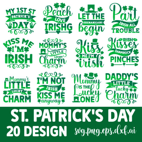 St Patrick's Day SVG Bundle main cover.