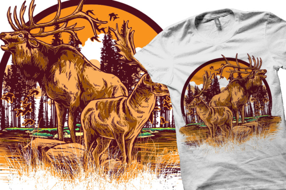 Wild animals for t-shirt.