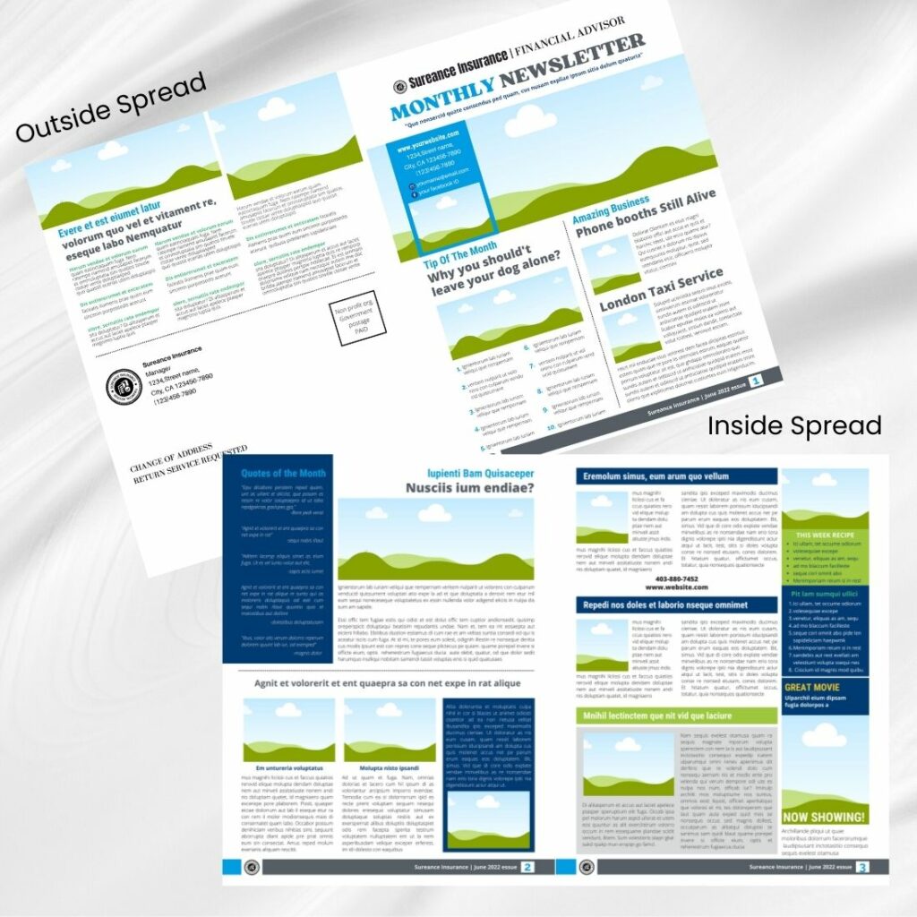 Canva Newsletter Template Financial and Business - MasterBundles