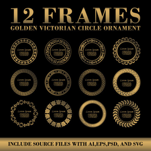 A selection of images of gorgeous round gold frames