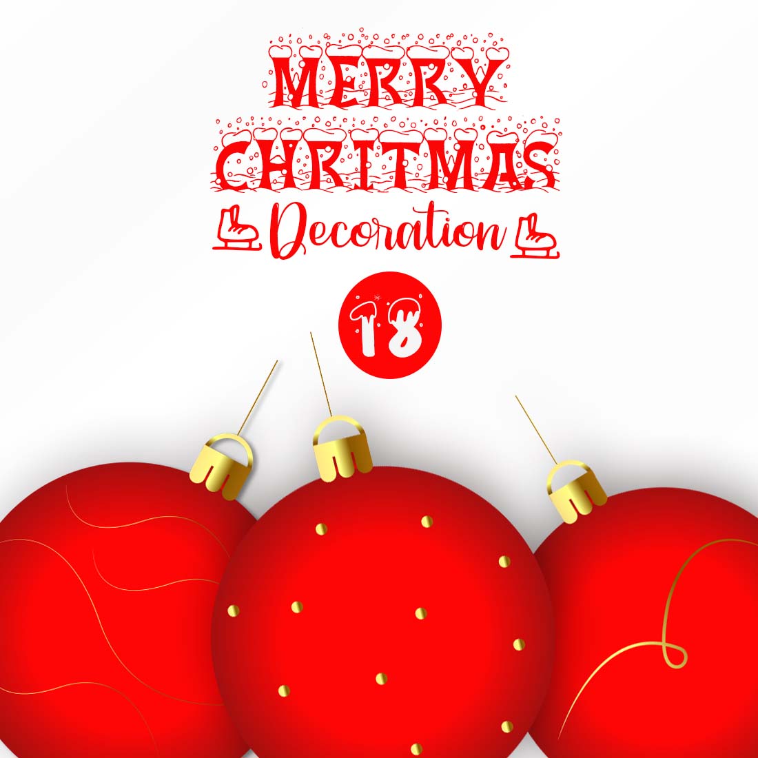 Christmas Red Balls Decorations Design cover image.