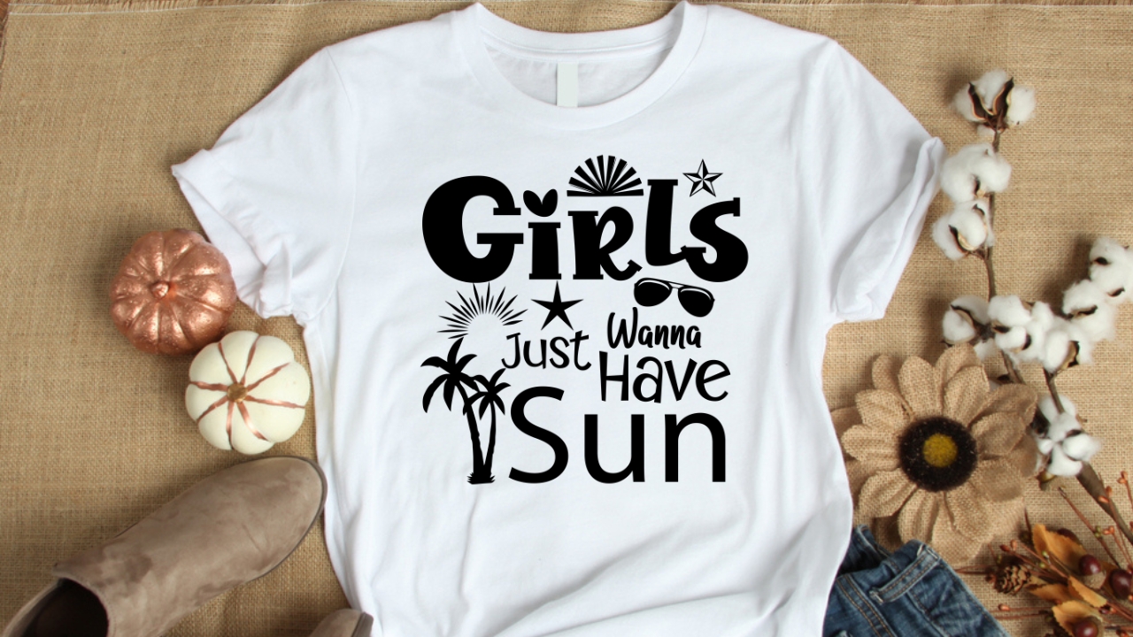 T-shirt Girls Wonna Sun Design preview image.