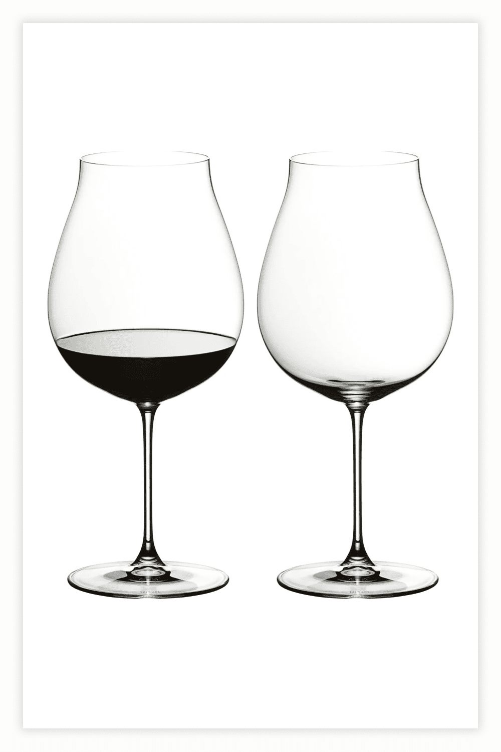 Pair of the Riedel Veritas Pinot Noir Glassess.