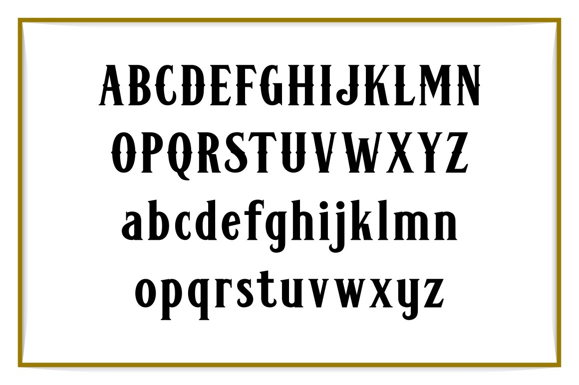 Image with the alphabet of the unique Carlingford font.