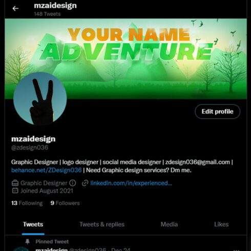 Twitter Banner Template (High Quality Adventure Banner) main cover.