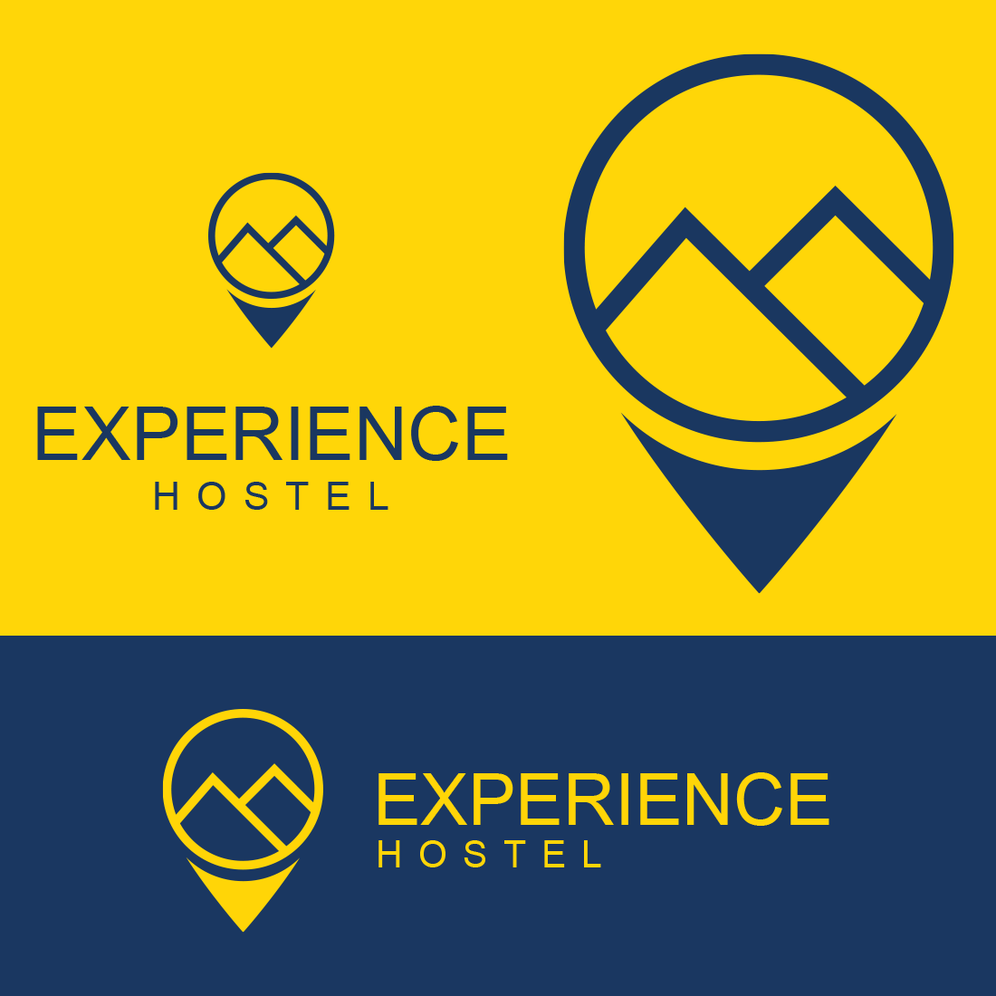 Experience Hostel Logo Design. (Adventure, Nature, Tourist Place) main cover.