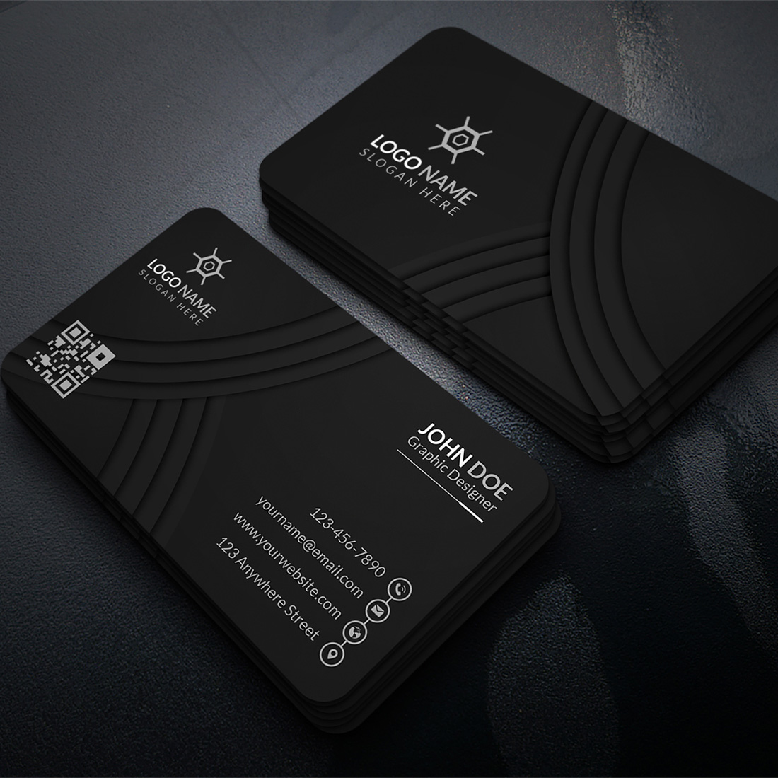 Luxury Business Card Design Template preview.