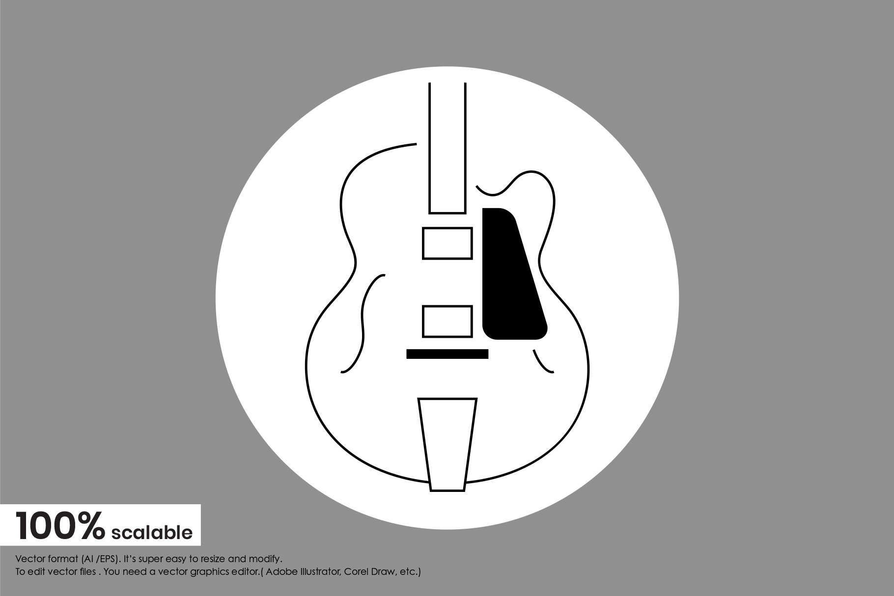 Creative guitar illustration.