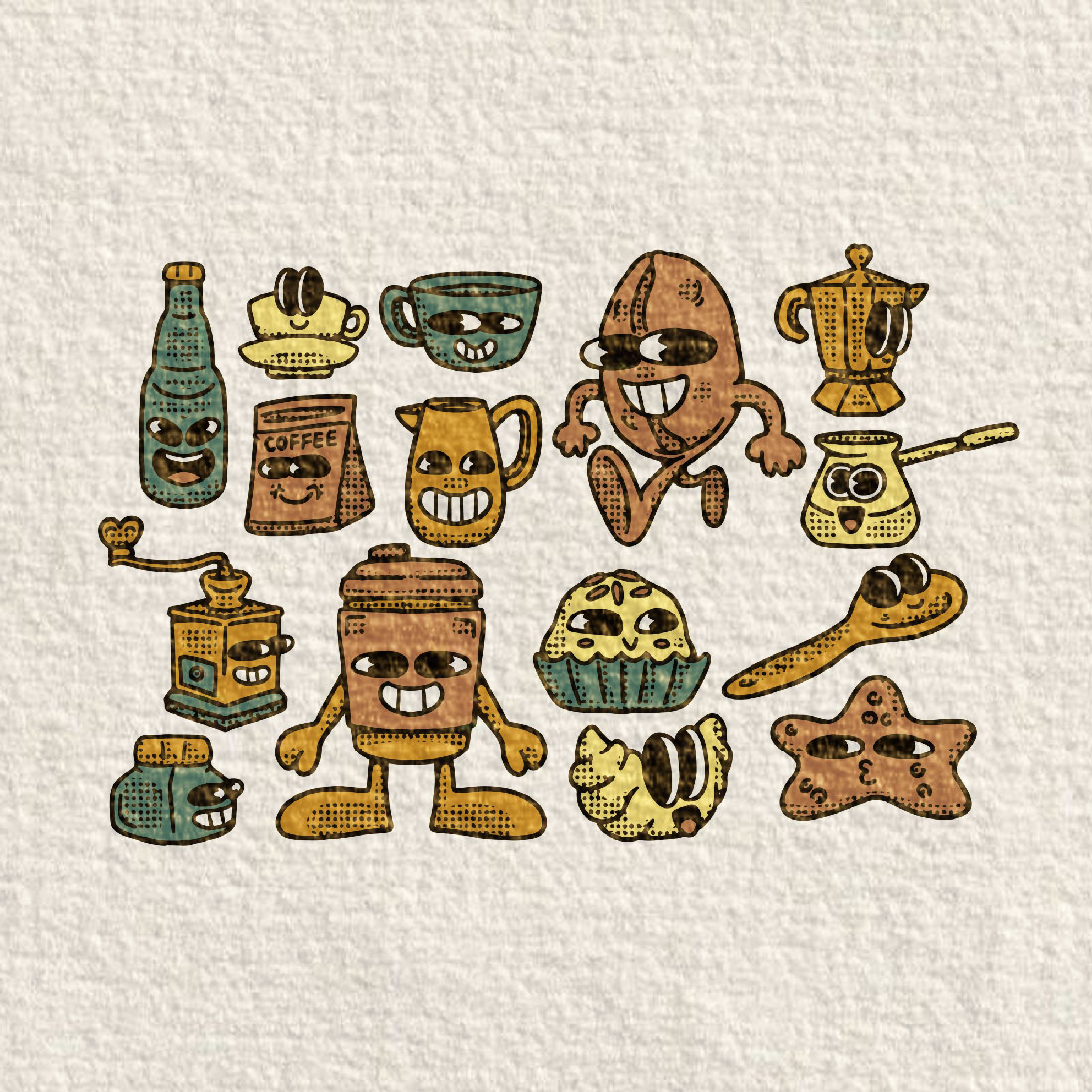 Coffee Boy Character Collection preview image.