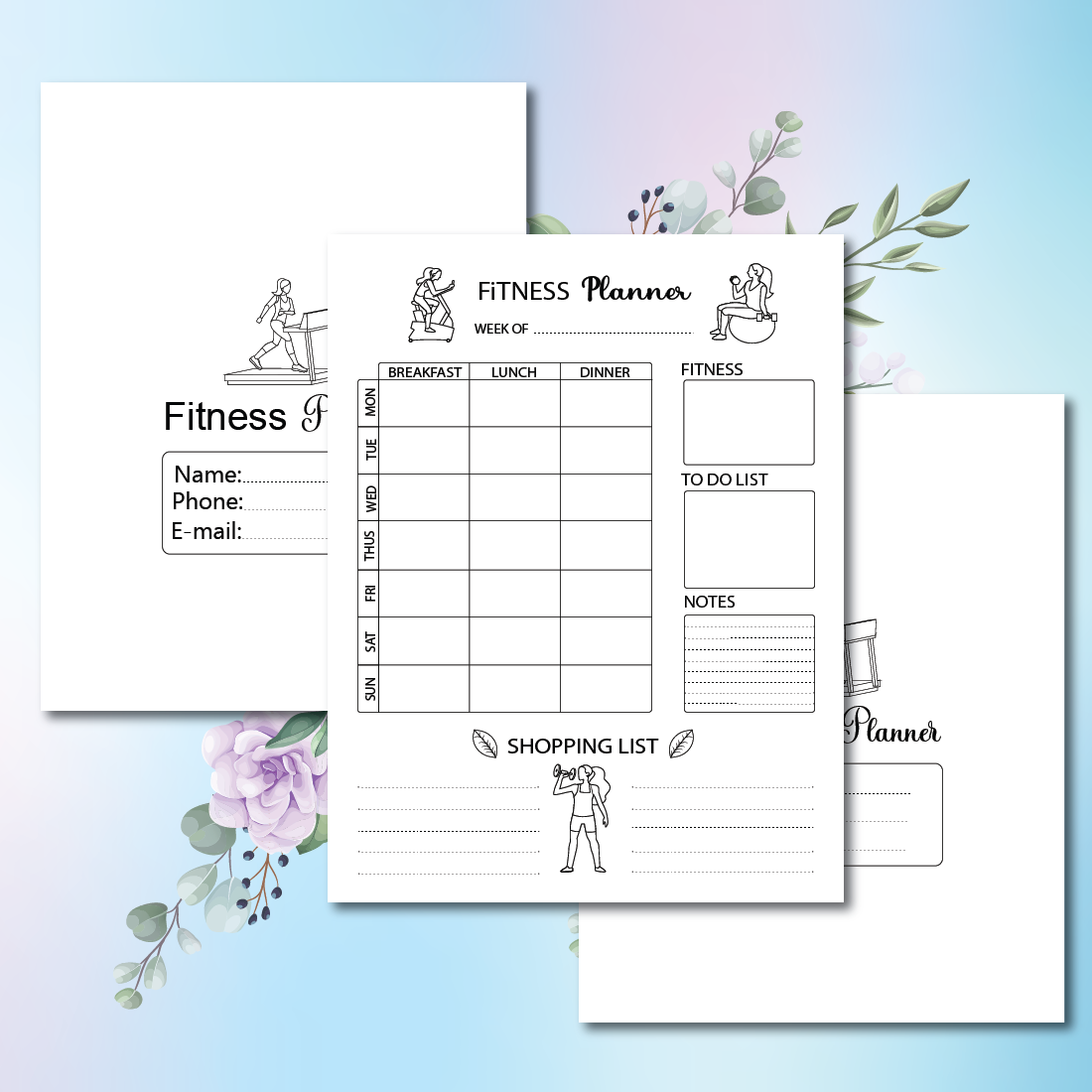 Clean Fitness Planner KDP Interior cover image.