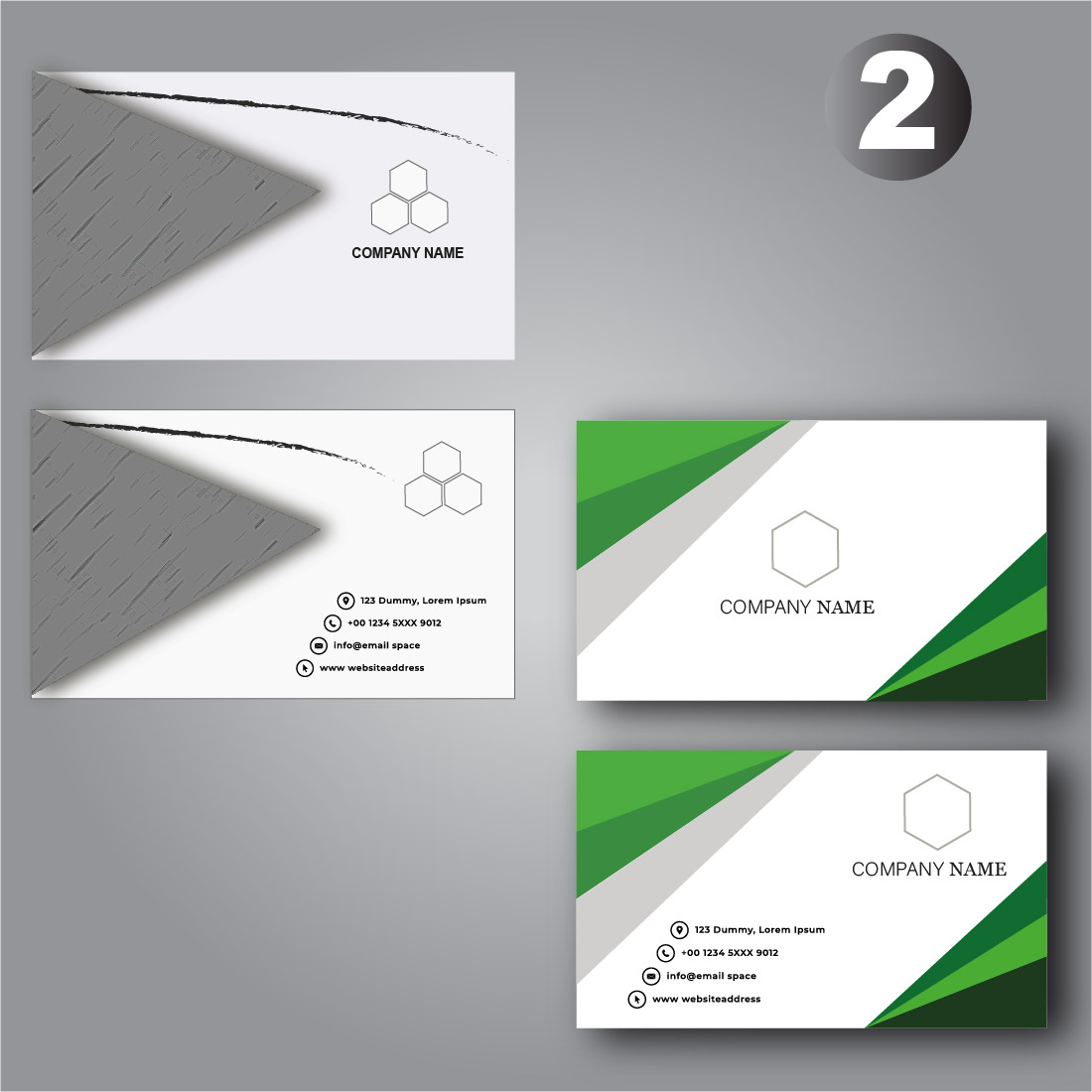 Simple Business Card Design Template cover image.