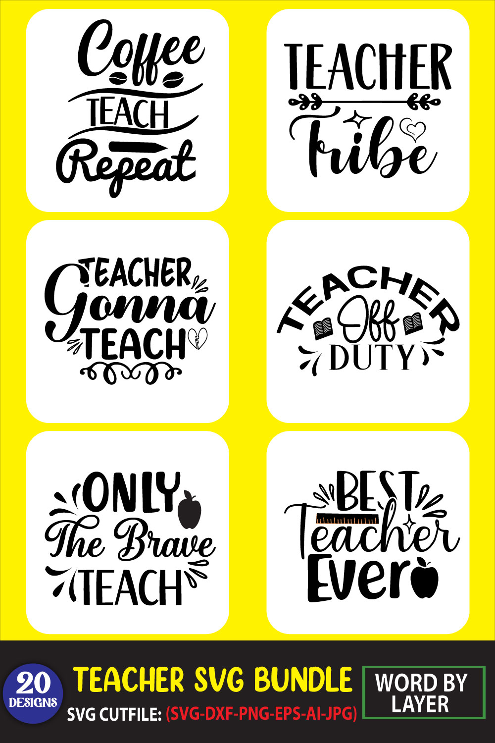 Bundle of amazing images for teacher-themed prints