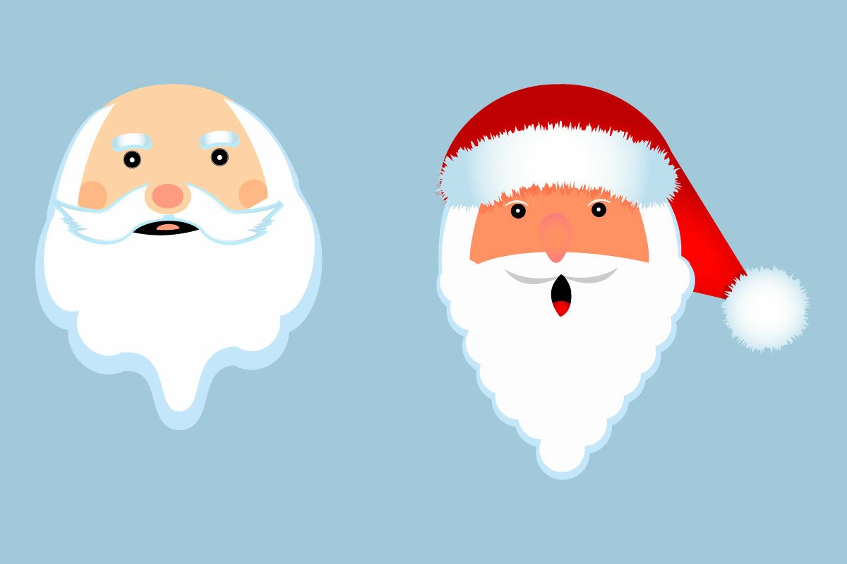 You can choose your Santa faces.