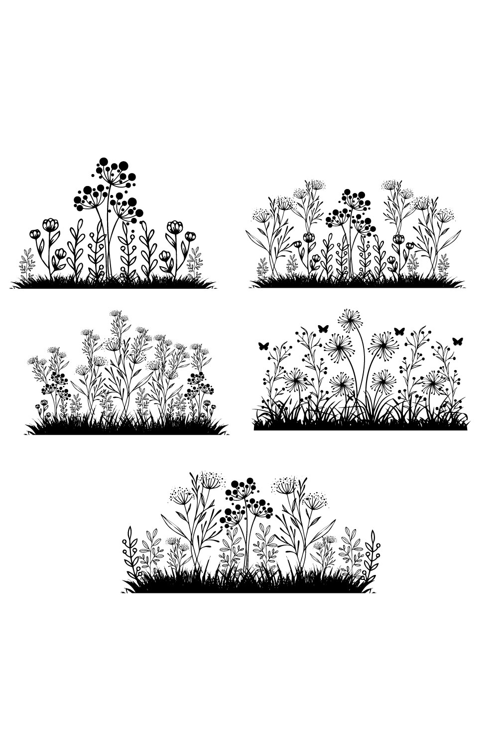 Floral SVG Bundle Pinterest image.