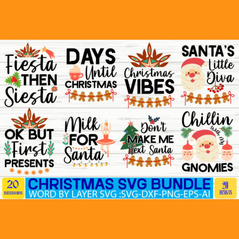 Christmas SVG Bundle main cover.