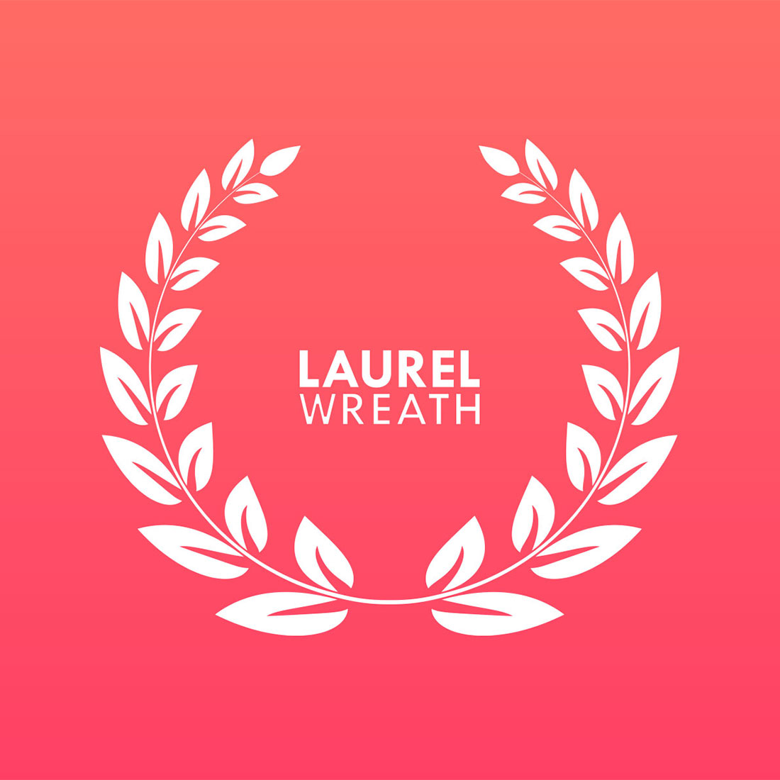 Laurel Wreath Leaf Element Gradient Vector Illustration cover image.