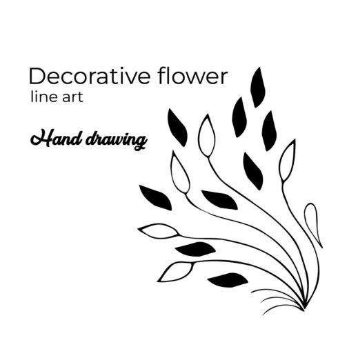 Hand Drawing Decorative Flower Line Art cover image.