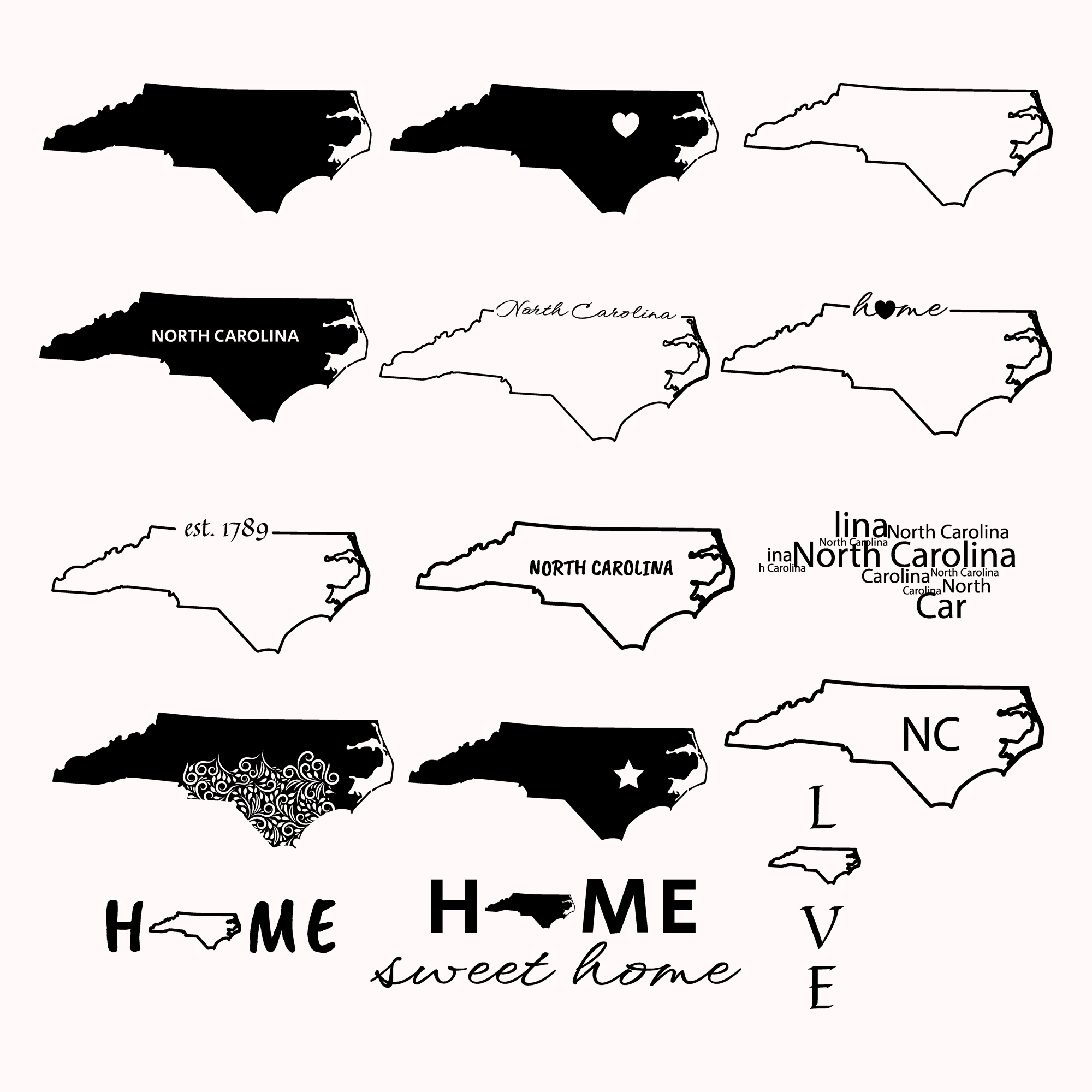 North Carolina SVG Bundle Cover.